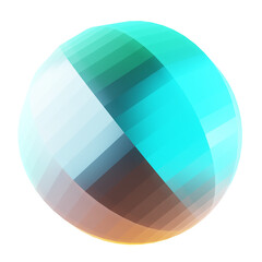 3d holographic colorful matt glass disco sphere png element. Mint color light effect.