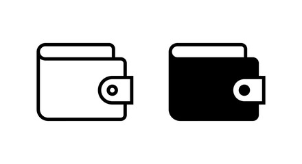 Wallet icon vector in clipart concept. Elements of web or mobile app
