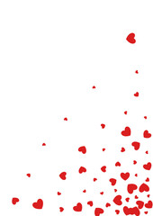 Pink Hearts Vector White Backgound. Cut Confetti