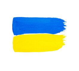Obraz premium painted ukrainian flag,painted illustration