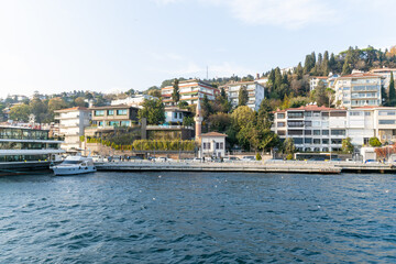 Naklejka premium Panorama of Istanbul, Bosphorus. Turkey. 11 16 2022