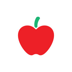 Apple fruit icon logo design template vector isolated illustration