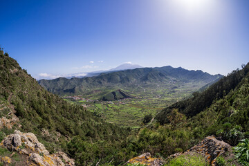 Fototapeta premium View of the Teno massif (Macizo de Teno), is one of three volcanic formations that gave rise to Tenerife, Canary Islands, Spain.