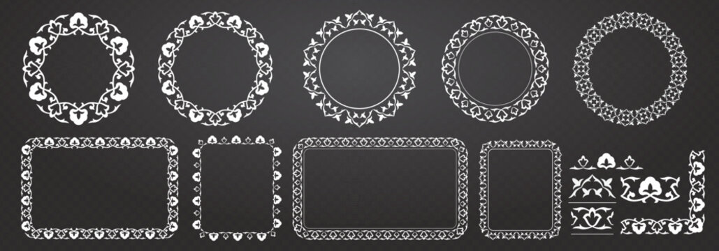 uzbek traditional pattern  elements