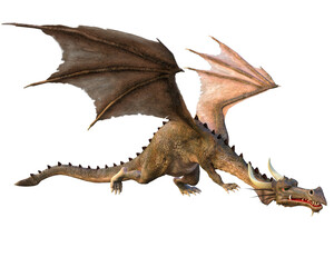 Fototapeta premium Fairy tale dragon, 3d render