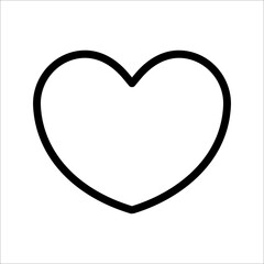 Collection of Heart icon, Symbol of Love Icon flat style modern design Isolated on Blank Background. Vector illustration.