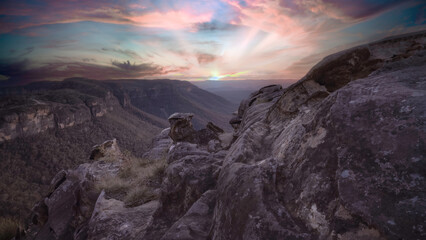 sunrise over the mountains