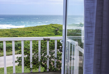 Fototapeta premium Balcony overlooking the ocean in Eastern Cape South Africa