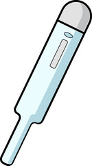a thermometer tool to help measure human body temperature commonly used by health workers
