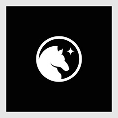 horse head logo in circle