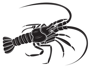 Realistic lobster. Seafood shop logo, signboard, restaurant menu, fish market, banner, poster design template. fresh seafood. vector illustration.