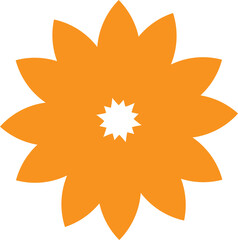 a picture of a yellow flower shape
