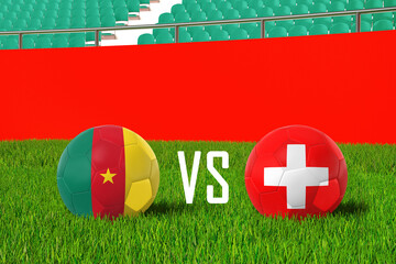 Fototapeta premium Cameroon VS Switzerland Match
