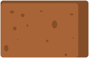 an arrangement formed by various layers in the brown soil

