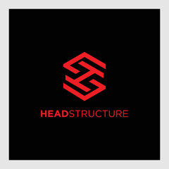 Obraz premium HS Initial letter logo design.Modern trendy minimal monogram HS SH H S 