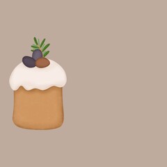 cake with eggs easter background 