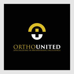 Obraz premium Modern abstract letter UO, OU luxury logo design. Minimal UO, OU initial based icon vector