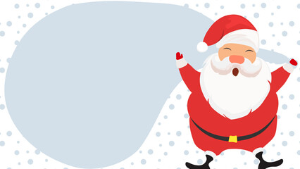 santa claus with big gifts or  of christmas presents background for card on Christmas time, vector illustration 