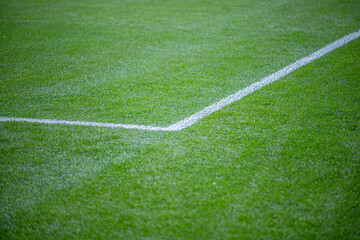 Green grass soccer field