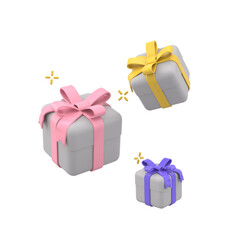 d icon representing online shopping. a gift box 