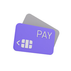 Online card payment 3d icon.