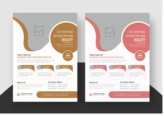 Beauty Spa Promotion Flyer, Body Spa and Massage Flyer Template