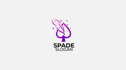 spade logo design, abstract poker card icon