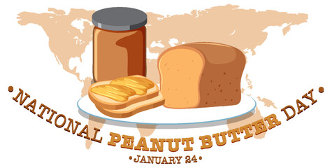 National Peanut Butter Day Banner Design