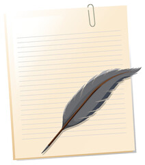 A quill with blank paper