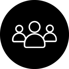 Business teamwork glyph icon