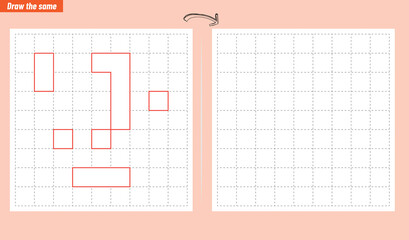 Visual intelligence questions IQ TEST. Draw the same