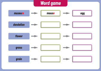 Visual intelligence questions IQ TEST. Word game.