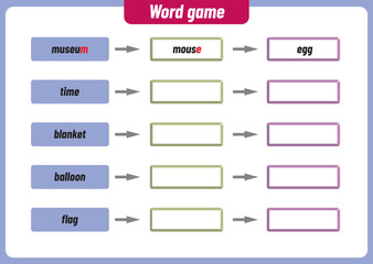 Fototapeta na wymiar Visual intelligence questions IQ TEST. Word game.