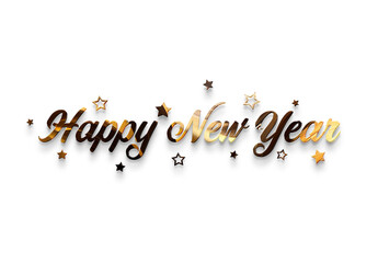 Glossy Happy New Year Text Effect Mockup