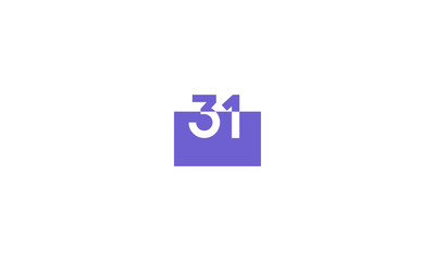 31 Number Purple Fresh Minimal Logo