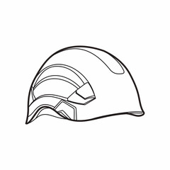 Type 1 of safety helmet. Head protection for work. Construction, manufacture, industrial, and maintenance service protective gear.