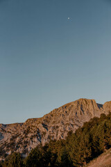 mountain landscape with the moon