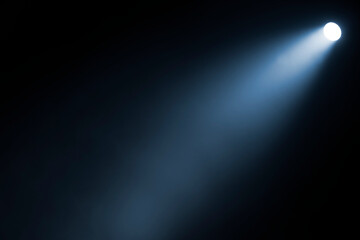 Close up of light beam isolated on black background - 546843307