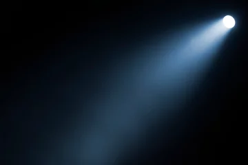 Foto auf Leinwand Close up of light beam isolated on black background © rangizzz