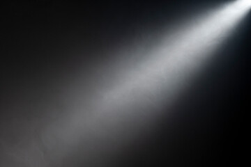 Close up of light beam isolated on black background - obrazy, fototapety, plakaty
