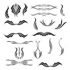 Vintage elements. Lines, patterns for decoration. Vector. Set