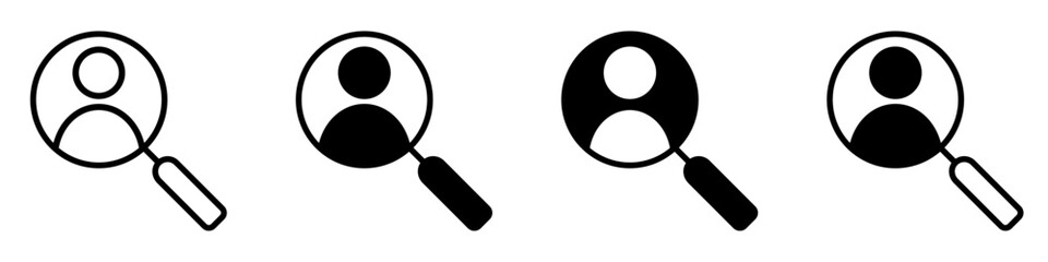 Search icon vector set. increase illustration sign collection. magnifier symbol.