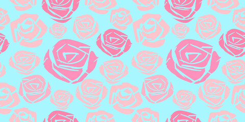 rose flower seamless pattern background