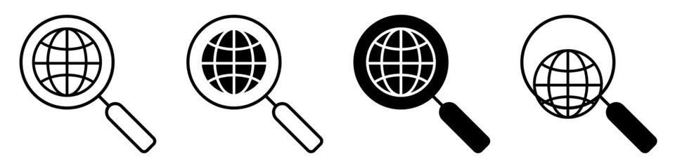 Search icon vector set. increase illustration sign collection. magnifier symbol.
