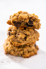 Soft Oatmeal Raisin Walnut Cookies