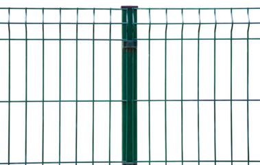 grating wire industrial fence , pvc metal fence panel on transparent background
