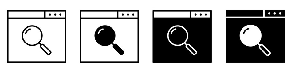 Search icon vector set. increase illustration sign collection. magnifier symbol.