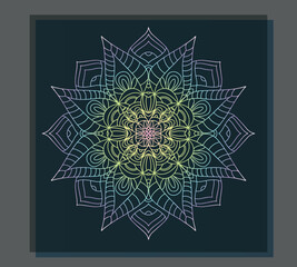 Mandala decoration Vector background. Snowflake. Circular pattern Decorative ornament in ethnic oriental style. The ability to change to any size and color.
