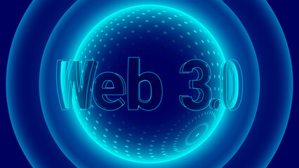 Web 3.0 technology vector concept design illustration