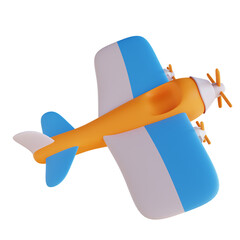 3D illustration toys plane